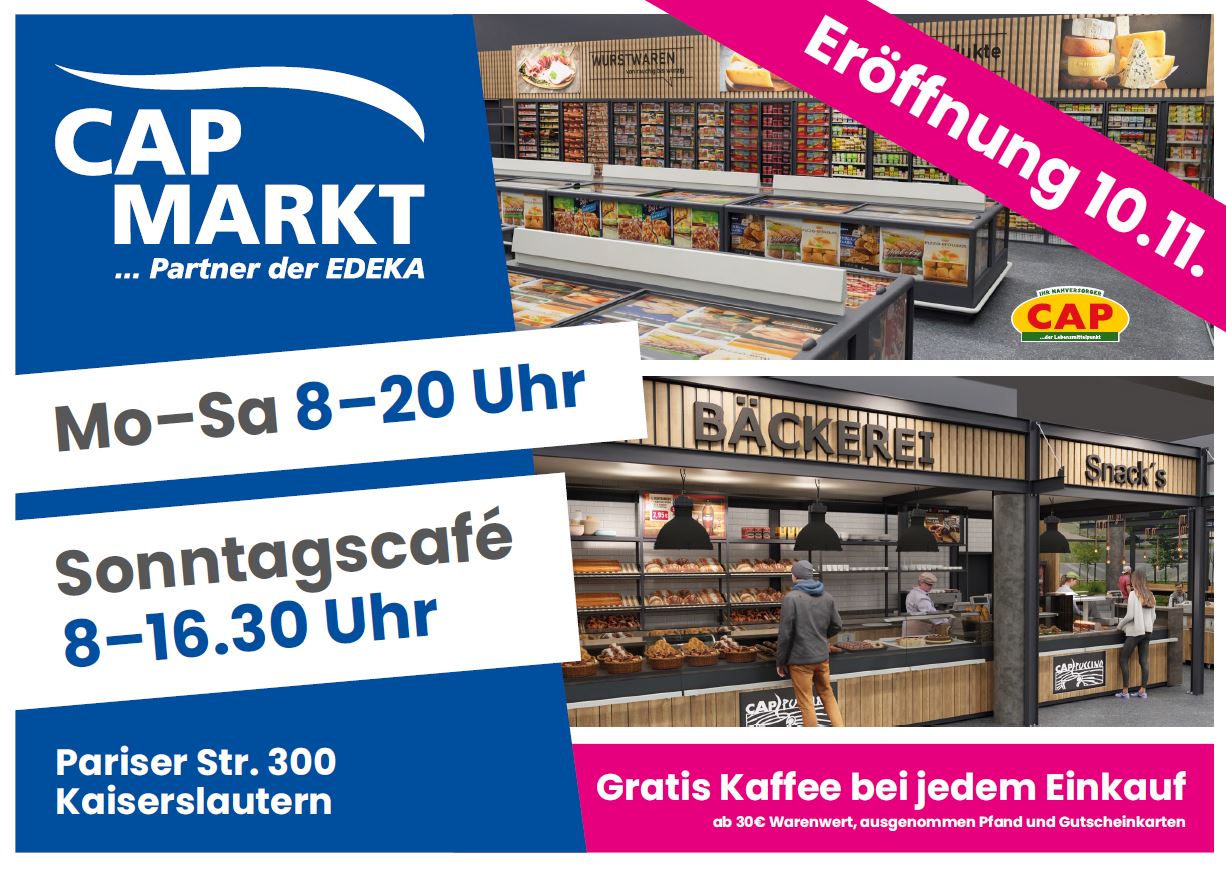 Cap-Markt öffnet am 10. 11. 2022