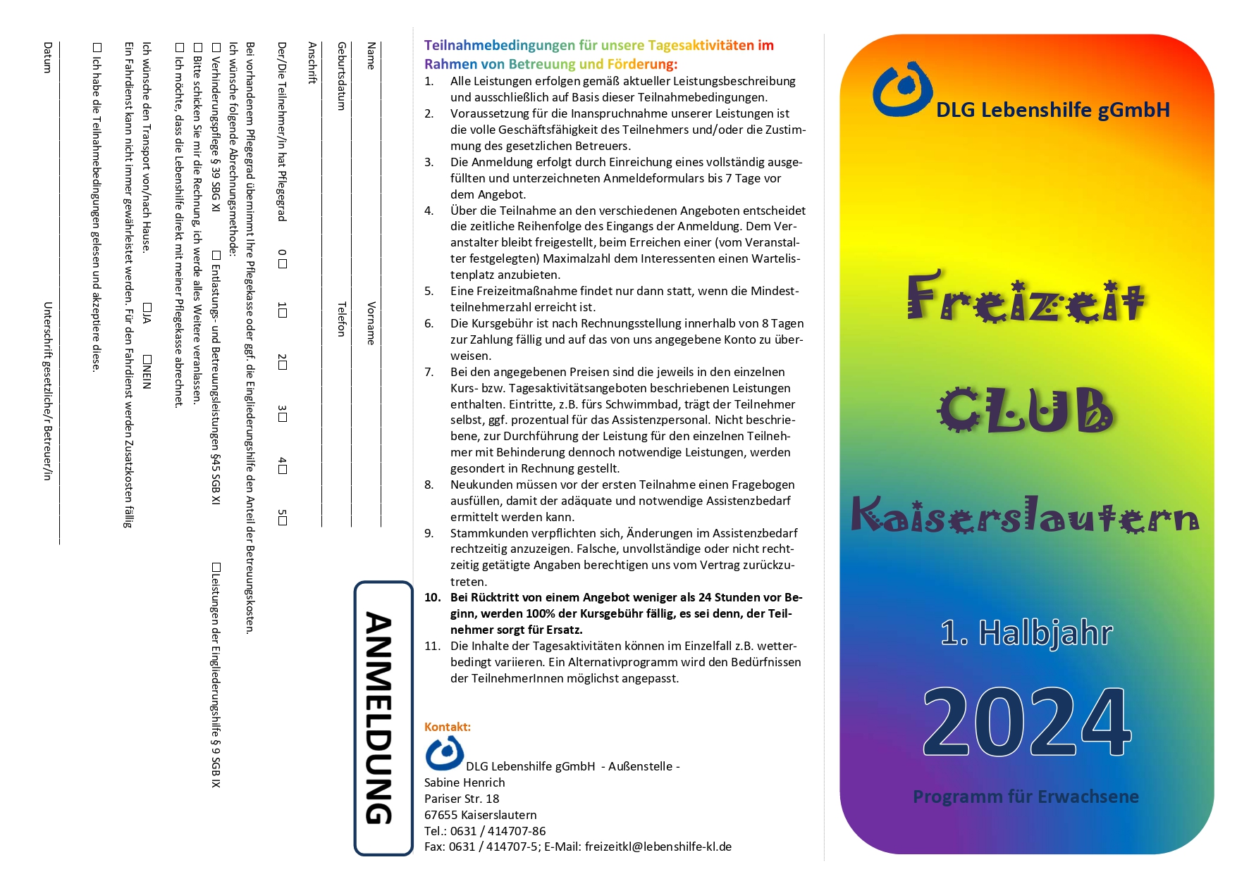 Freizeit Club KL_anmelden