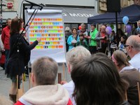 10. Mai 2014: Musik-Gruppe Farbtöne der Lebenshilfe Westpfalz e.V. beim Europa-Aktionstag in Kaiserslautern