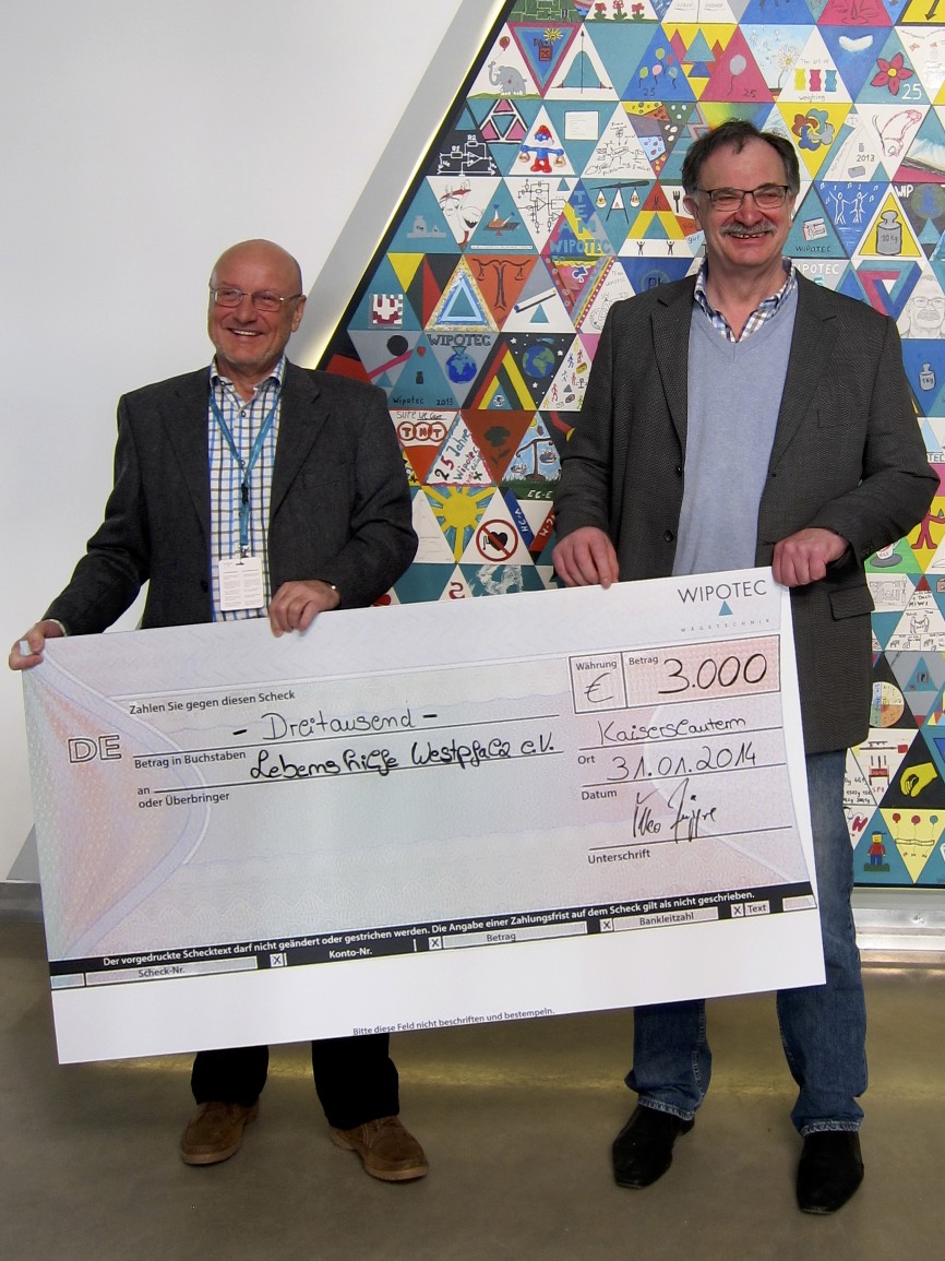 31. Januar 2014: Wipotec GmbH spendet 3000 Euro