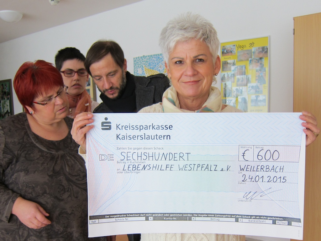 24. Januar 2015: Spende für die Wohnstätte Weilerbach