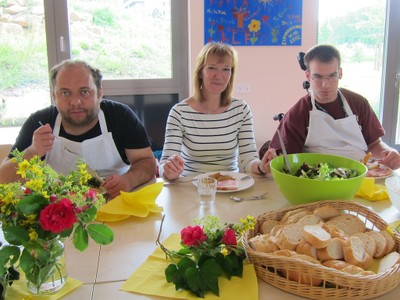 Uwe Rau, Birgit Heintz (Leiterin des Sozialamtes Zweibrücken), Andreas Lausch