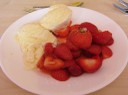 Dessert Erdbeeren mit Vanilleeis