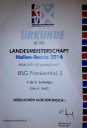 Urkunde - 6. Platz bei den Landesmeisterschaften