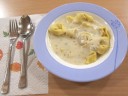 stärkten sich bei Tortellini mit Käsesoße