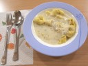 stärkten sich bei Tortellini mit Käsesoße