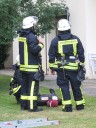 Feuerwehrmänner voll ausgerüstet