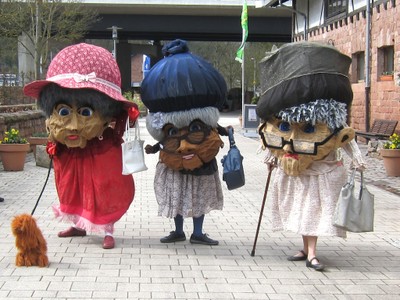 mit Bellmondo, Berta, Wilma und Waltraud (v.l.)