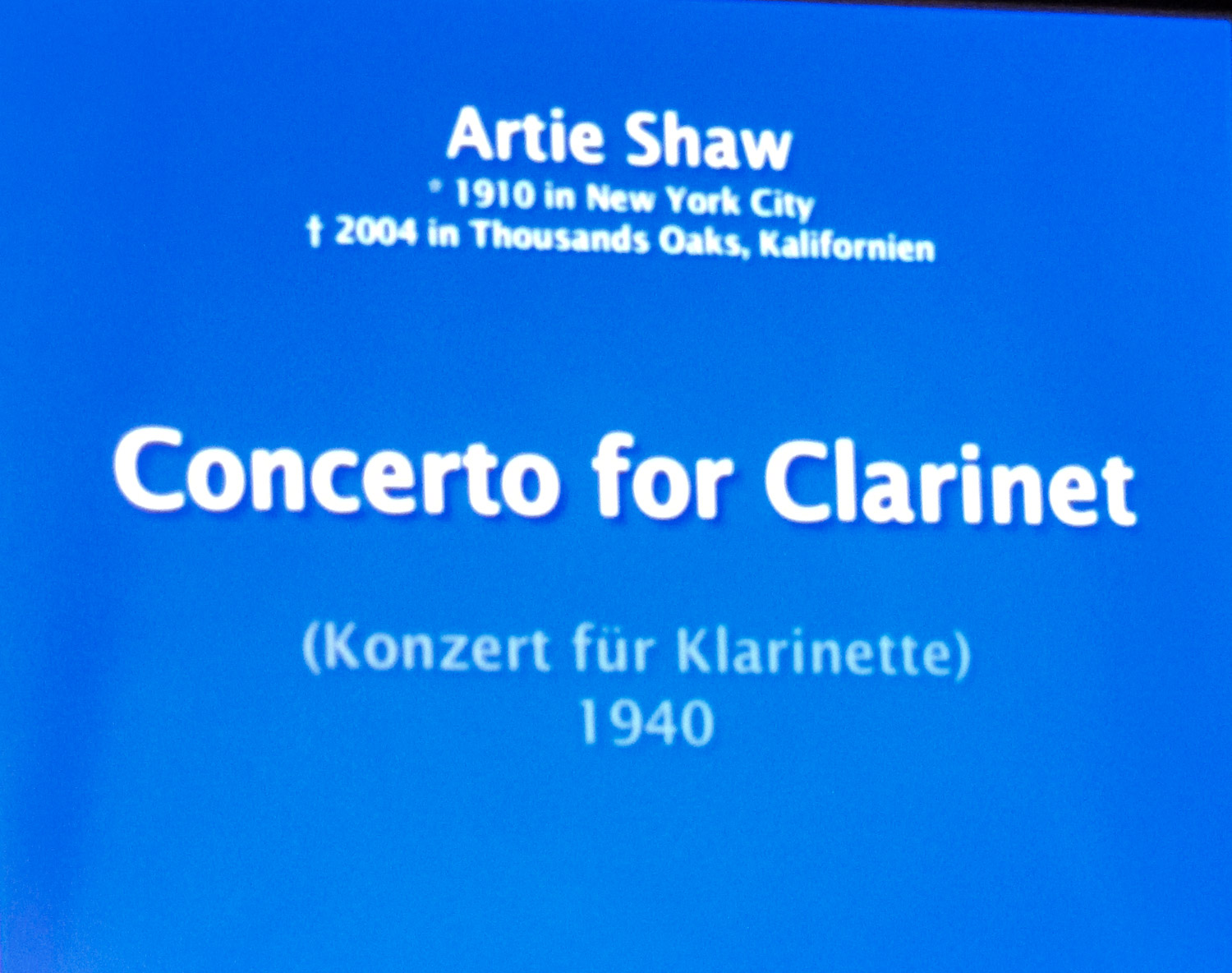 Klarinettenkonzert