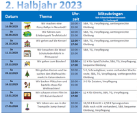 Freizeitprogramm für Schüler, Teens und junge Erwachsene